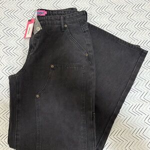 Edikted Black Flare & Wide Leg Jeans